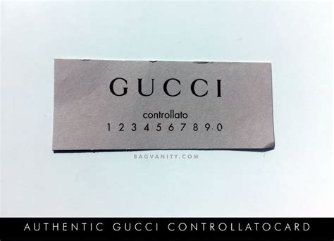 authentic gucci controllato card|how to authenticate gucci shoes.